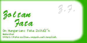 zoltan fata business card